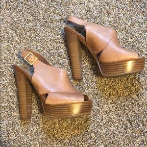 Steve Madden platform block heel pumps